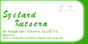 szilard kutsera business card